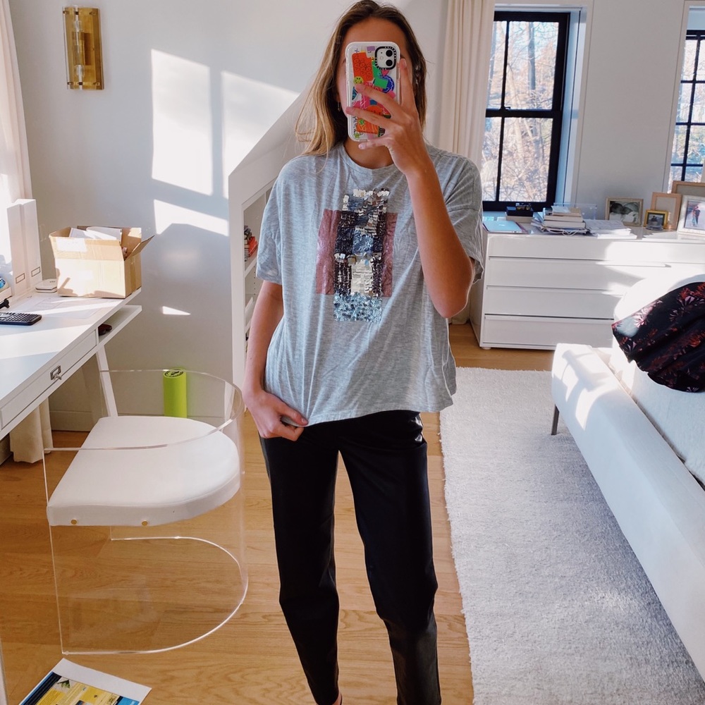 sparkle tee shirt zara